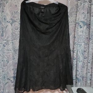 Black lace mermaid skirt